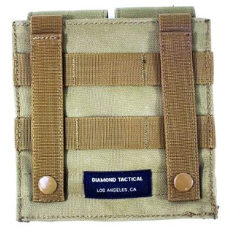 AMA MOLLE 600D Double Rifle Airsoft Magazine Pouch - COYOTE TAN