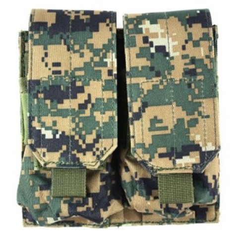 AMA MOLLE Double M4 Airsoft Magazine Pouch - Digital Woodland