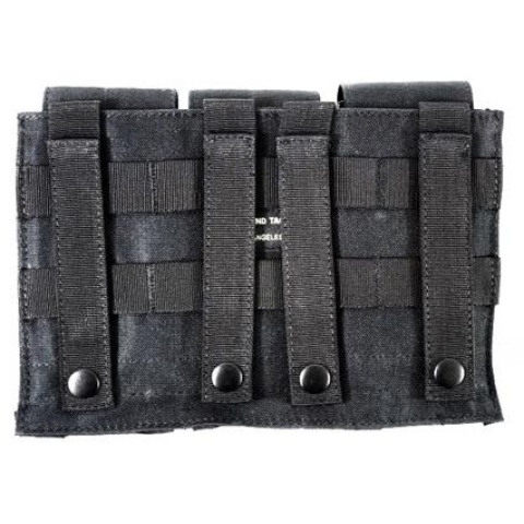 AMA 600D MOLLE Triple Rifle Airsoft Magazine Pouch - BLACK