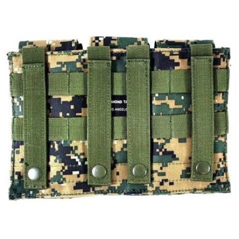 AMA MOLLE Triple M4 Magazine Airsoft Pouch - Digital Woodland
