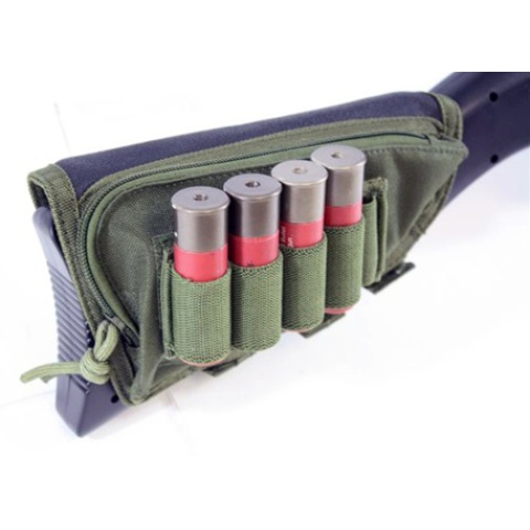 AMA Buttstock Airsoft Shotgun Shell Holder - OD GREEN
