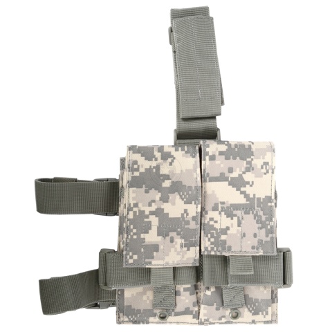 AMA Double M4 Airsoft Magazine Drop Leg Pouch - ACU