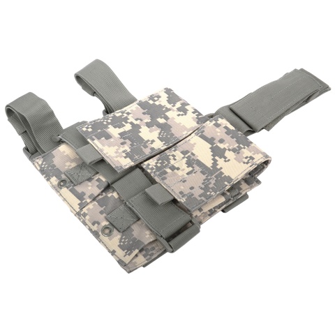 AMA Double M4 Airsoft Magazine Drop Leg Pouch - ACU