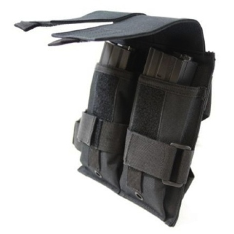 AMA Double M4 Airsoft Magazine Drop Leg Pouch - BLACK