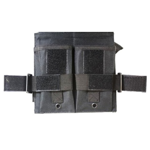 AMA Double M4 Airsoft Magazine Drop Leg Pouch - BLACK