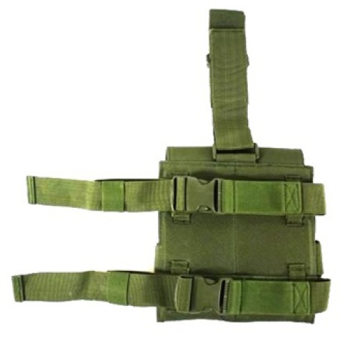 AMA Double M4 Airsoft Magazine Drop Leg Pouch - OD GREEN