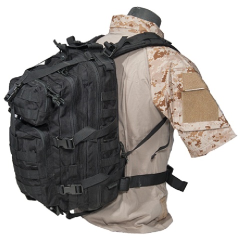 AMA Airsoft MOLLE Hydration Ready 3P Backpack - BLACK