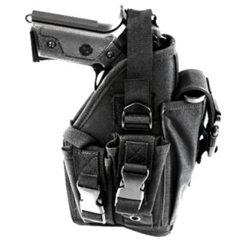 AMA Airsoft Large Frame Drop Leg Pistol Airsoft Holster - BLACK