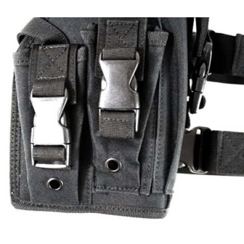 AMA Airsoft Large Frame Drop Leg Pistol Airsoft Holster - BLACK