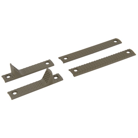 UK Arms Airsoft Tactical Handguard 20mm RIS Panel Set - DARK EARTH