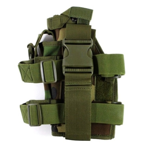 AMA Airsoft Large Frame Drop Leg Airsoft Pistol Holster - WOOD