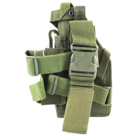 AMA Airsoft Large Frame Drop Leg Airsoft Pistol Holster - OD