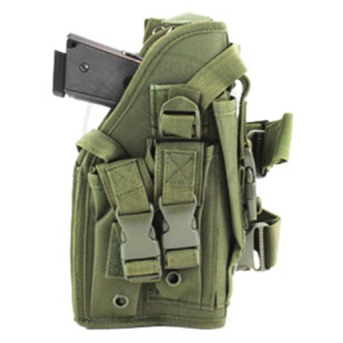 AMA Airsoft Large Frame Drop Leg Airsoft Pistol Holster - OD