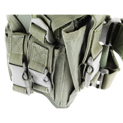 AMA Airsoft Large Frame Drop Leg Airsoft Pistol Holster - OD