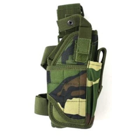 AMA Airsoft Universal Drop Leg WrapLock Pistol Holster - WOOD