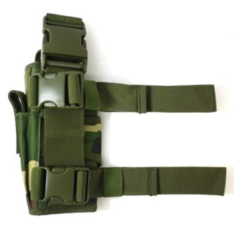 AMA Airsoft Universal Drop Leg WrapLock Pistol Holster - WOOD
