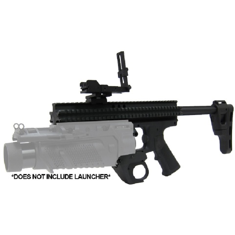 Lancer Tactical Airsoft RAS Platform for EGLM Launcher - BLACK