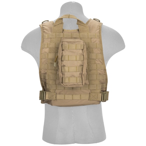 Lancer Tactical Airsoft MOLLE Tactical Vest w/ Pouch System (Tan)