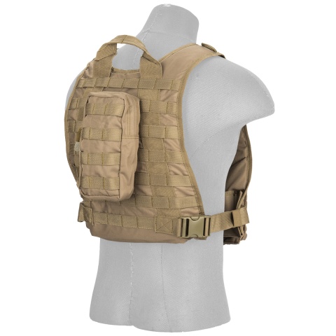 Lancer Tactical Airsoft MOLLE Tactical Vest w/ Pouch System (Tan)