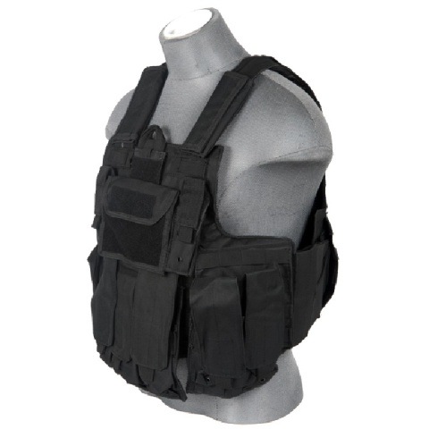 Lancer Tactical Airsoft Strike Tactical Vest - BLACK
