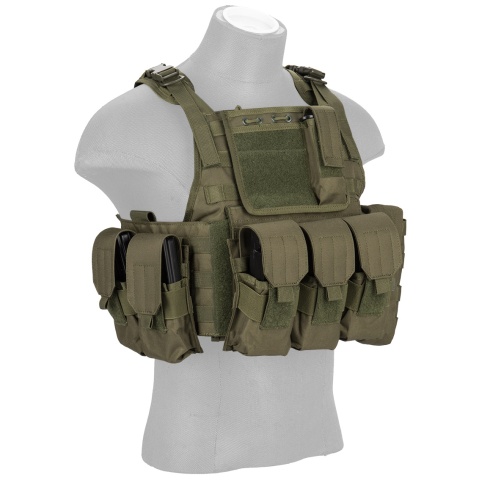 Lancer Tactical Airsoft Tactical Assault Vest - OLIVE DRAB