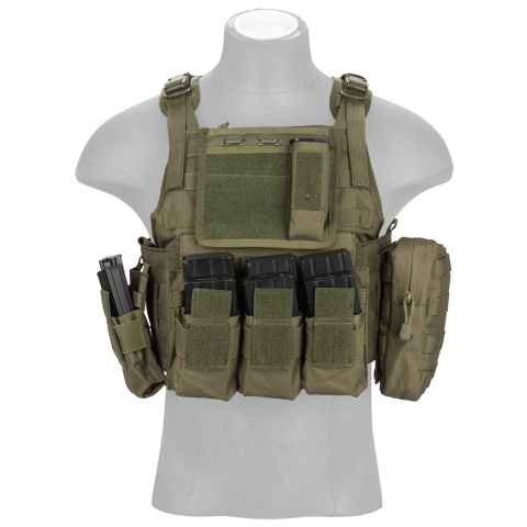 Lancer Tactical Airsoft Tactical Assault Vest - OLIVE DRAB