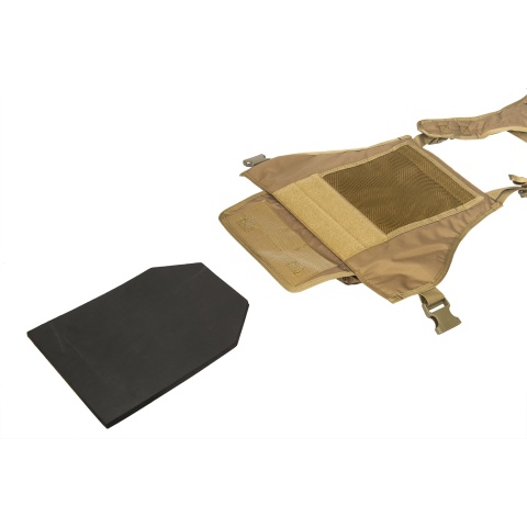 Lancer Tactical 600D Polyester Tactical Assault Vest - TAN