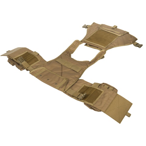 Lancer Tactical 600D Polyester Tactical Assault Vest - TAN