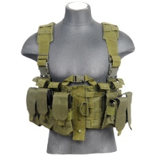 Lancer Tactical Airsoft M4 Chest Harness MOLLE Rig [Nylon] - OD GREEN