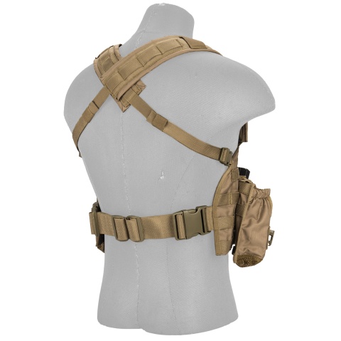 Lancer Tactical Airsoft M4 MOLLE Modular Chest Rig - TAN