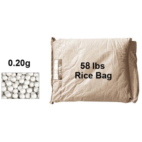ICS Airsoft 0.20g Quality AEG BBs Rice Bag - 58 lbs