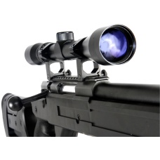 WELL Airsoft MB04 Bolt Action Rifle w/ Scope Adjustable Cheek Rest - BLACK