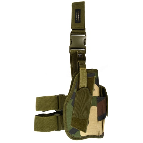 AMA Airsoft Drop Leg M9 / P226 / P229 Pistol Holster - WOODLAND