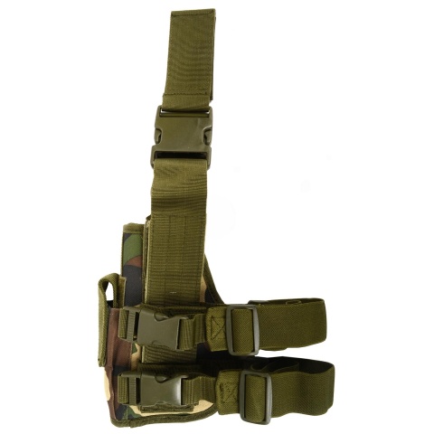 AMA Airsoft Drop Leg M9 / P226 / P229 Pistol Holster - WOODLAND