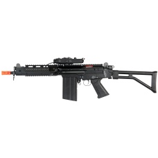 JG Airsoft FAL AEG w/ PEQ Box RIS Folding Stock - BLK