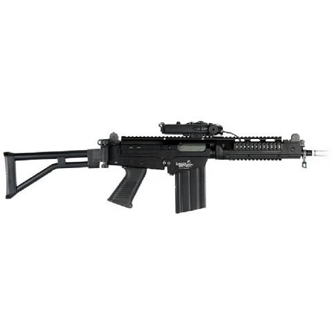 JG Airsoft FAL AEG w/ PEQ Box RIS Folding Stock - BLK