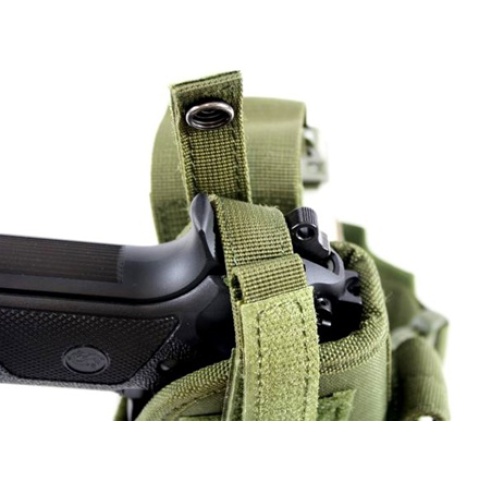 AMA Airsoft Drop Leg M9 / P226 / P229 Pistol Holster - OD GREEN
