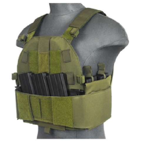 Lancer Tactical Airsoft SLK MOLLE Plate Carrier - OD GREEN
