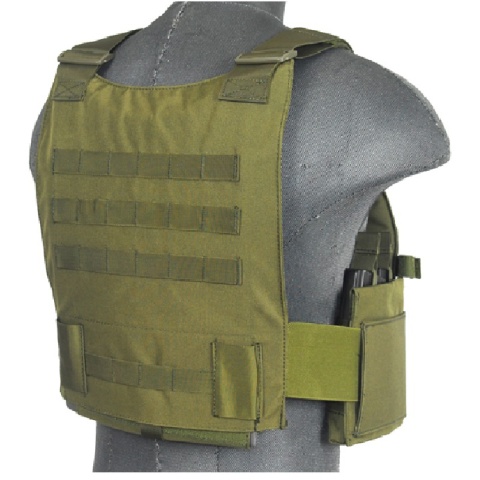 Lancer Tactical Airsoft SLK MOLLE Plate Carrier - OD GREEN