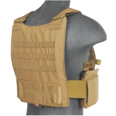 Lancer Tactical Airsoft SLK MOLLE Tactical Vest (Tan)