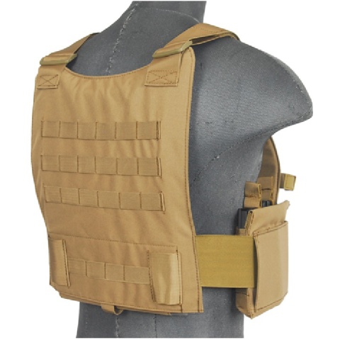 Lancer Tactical Airsoft SLK MOLLE Tactical Vest (Tan)