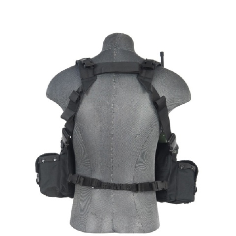 Lancer Tactical 600D Airsoft Load Bearing Chest Rig w/ Zipper - BLACK
