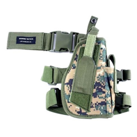 AMA Airsoft Drop Leg M9 / P226 / P229 Pistol Holster - DIGITAL WOOD