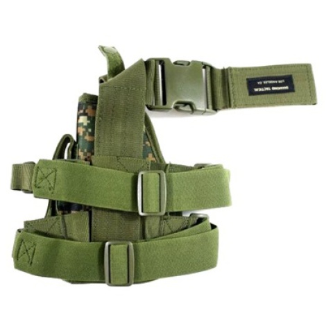 AMA Airsoft Drop Leg M9 / P226 / P229 Pistol Holster - DIGITAL WOOD