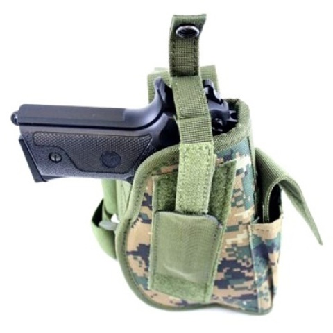 AMA Airsoft Drop Leg M9 / P226 / P229 Pistol Holster - DIGITAL WOOD