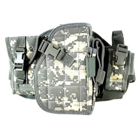 AMA MOLLE Drop Leg Airsoft Pistol Holster - DIGITAL ARMY ACU