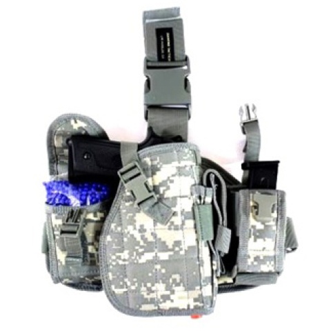 AMA MOLLE Drop Leg Airsoft Pistol Holster - DIGITAL ARMY ACU