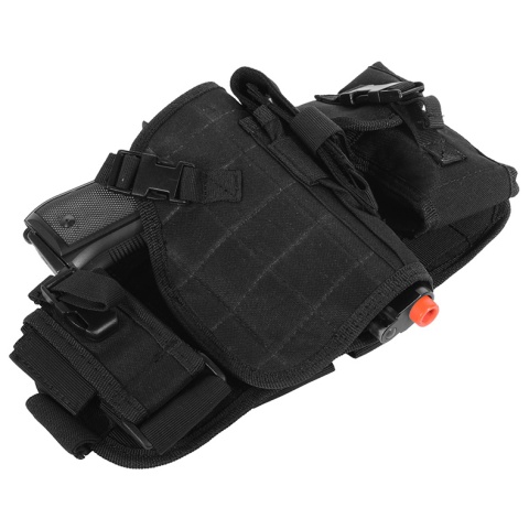 AMA MOLLE Drop Leg Airsoft Pistol Holster - BLACK