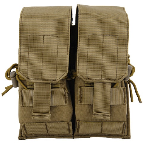 Lancer Tactical Dual Airsoft M4 / AK Magazine Pouch - TAN