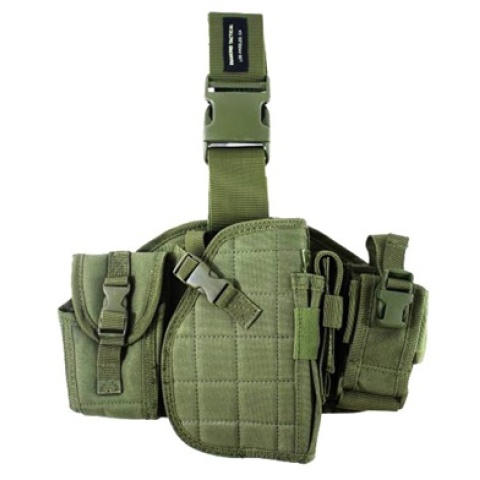 AMA MOLLE Drop Leg Airsoft Pistol Holster - OD GREEN